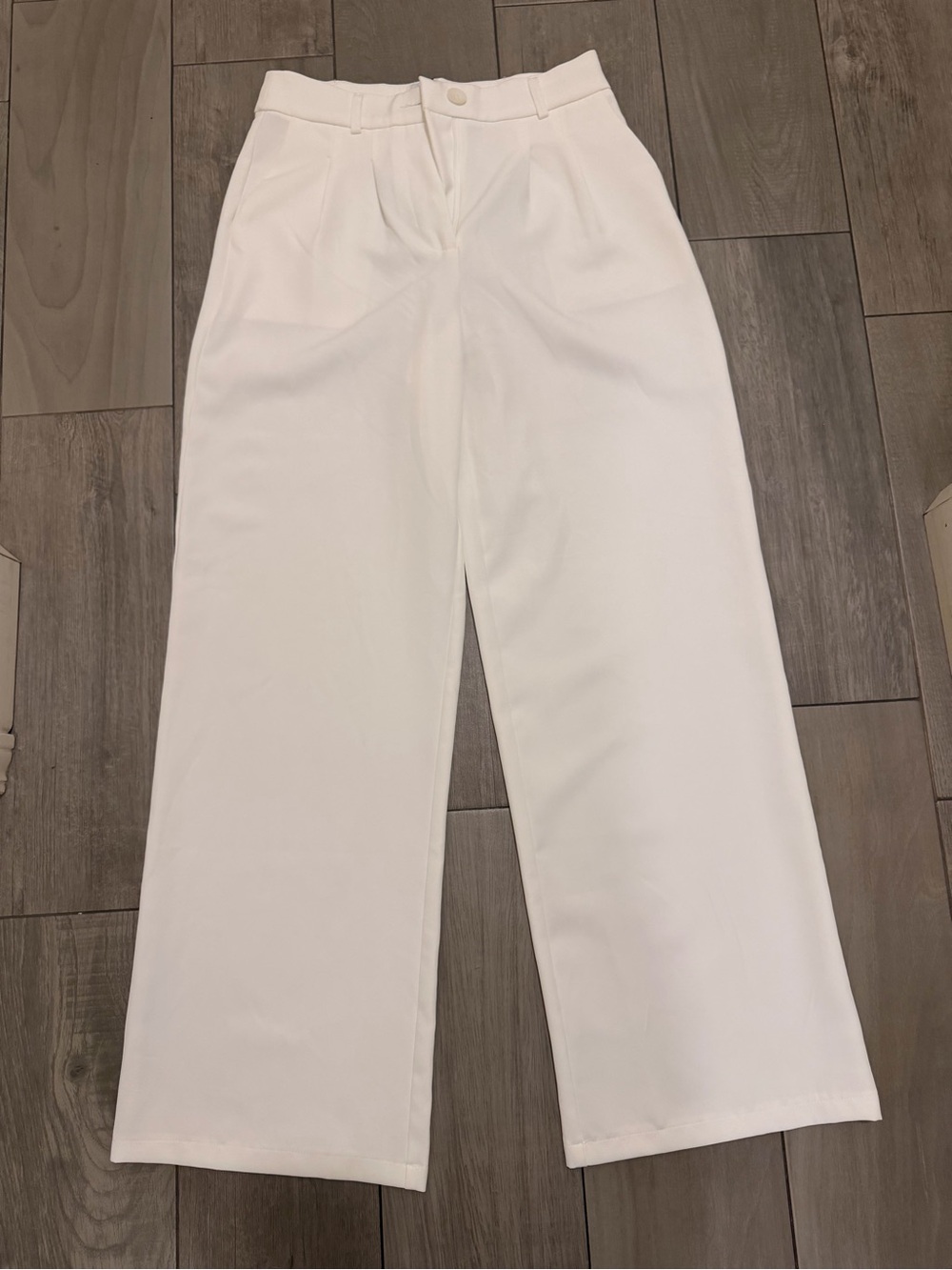 Princess Polly White High-Rise Trousers